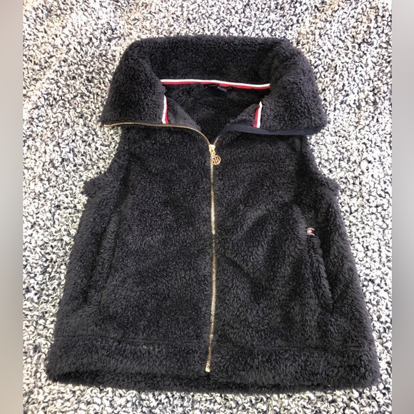 Navy Blue Tommy Hilfiger Fuzzy Vest - Picture 2 of 6
